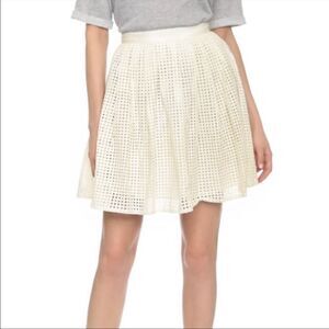 Joie white eyelet cotton high waist skirt XS